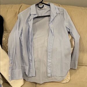 J. Crew Light Blue Gingham Casual Shirt